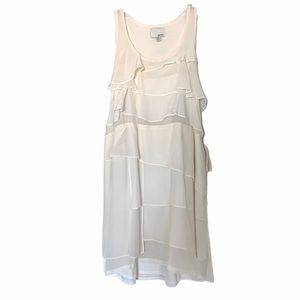 Greylin Off-White Ruffle Layered Dress - Copy